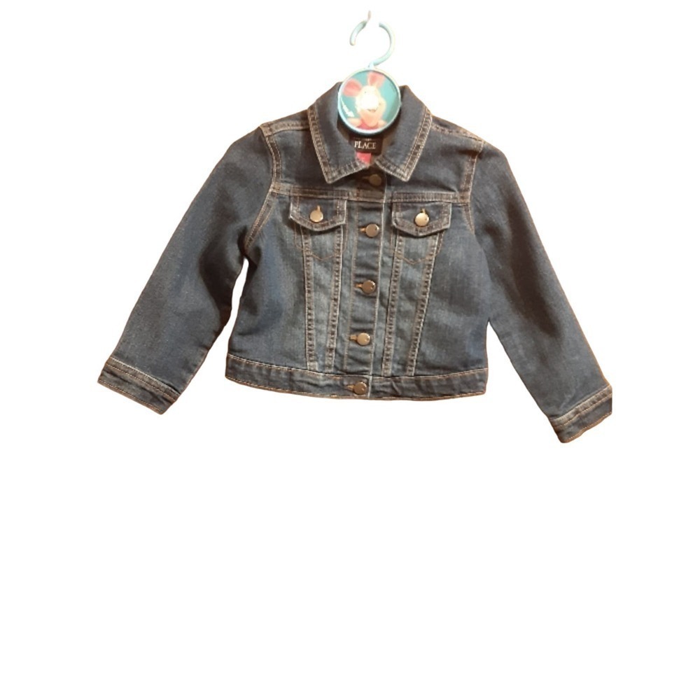 The Children's Place Girls Toddler Denim Jean Snap Button Jacket Size 4T